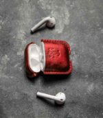 husa airpods 2 rosu matalizat