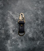 Breloc chei cu carabiniera - albastru navy - imagine 2