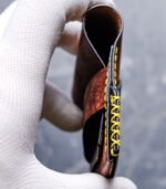 Portofel minimalist handmade maro