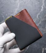 Portofel minimalist handmade maro