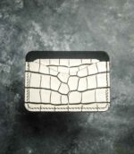 Portcard slim piele alb