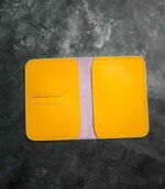 portofel pasaport piele galben