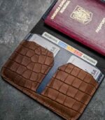 portofel pasaport albastru maro