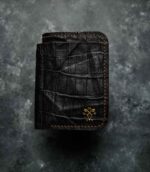 portofel piele naturala crocodil negru