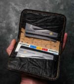 portofel piele naturala crocodil negru