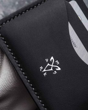 portcard slim buletin negru silver