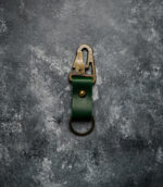 Breloc chei cu carabiniera - verde inchis - imagine 3