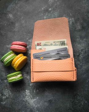 portofel minimalist roz
