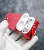 husa airpods pro rosu saffiano