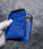portofel piele barbati albastru