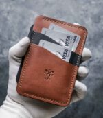 portofel talon auto slim piele naturala handmade walnut