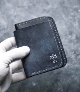 portofel piele navy