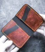 portofel piele maro pentru buletin si carduri