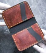 portofel piele maro pentru buletin si carduri