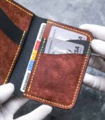 portofel piele maro pentru buletin si carduri