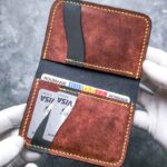 portofel piele maro pentru buletin si carduri