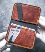 portofel piele maro pentru buletin si carduri